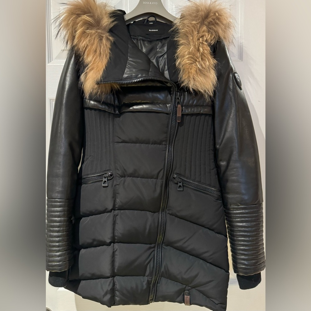 Rudsak leather sleeves winter jacket, size XS